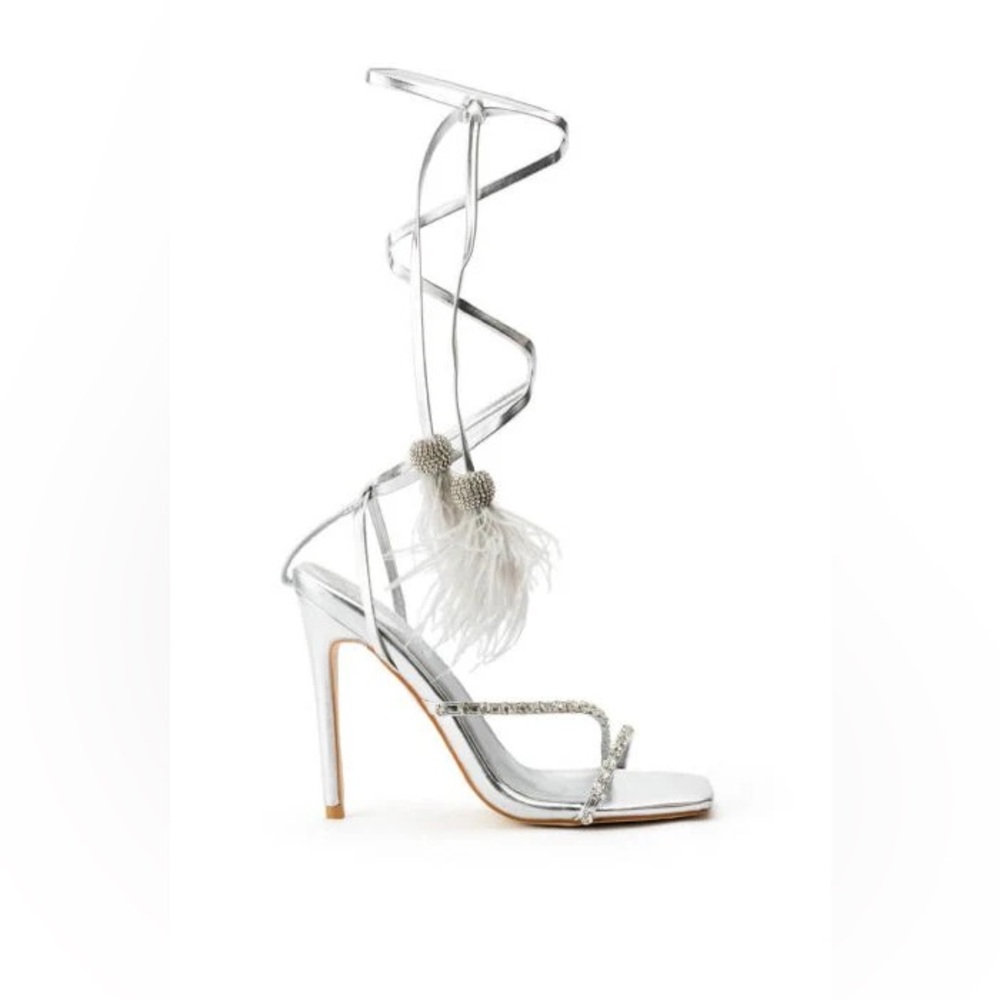 Azalea Wang MISSY-SILVER STILETTO SANDAL